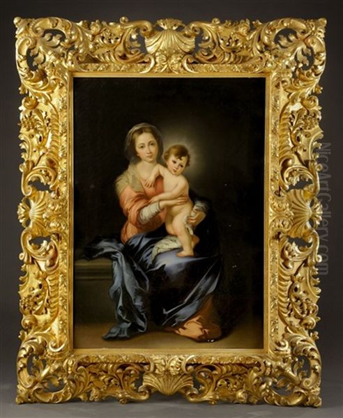 Vierge A L'escalier Oil Painting by Bartolome Esteban Murillo