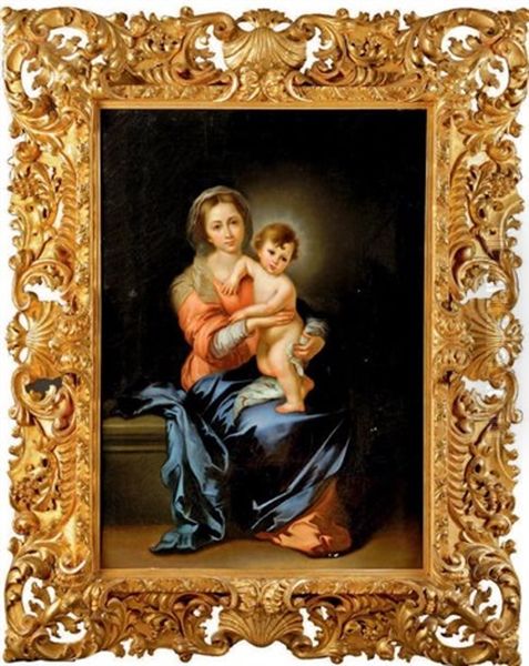 Vierge A L'escalier Oil Painting by Bartolome Esteban Murillo