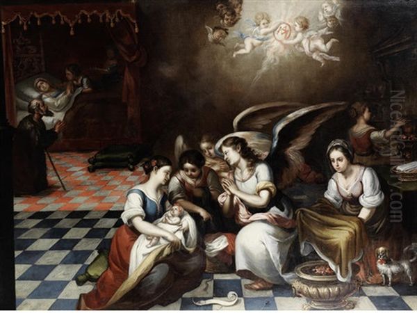 The Birth Of The Virgin Oil Painting by Bartolome Esteban Murillo