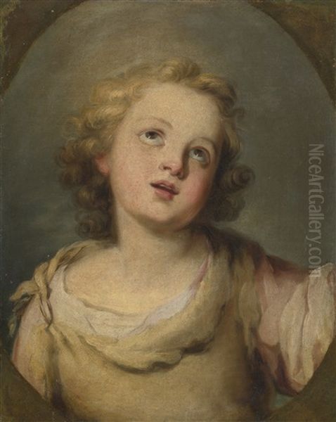 Head Of The Infant Christ Oil Painting by Bartolome Esteban Murillo