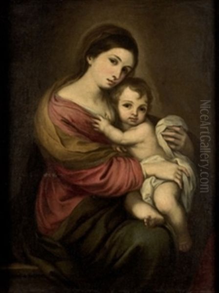 Virgen De La Servilleta Oil Painting by Bartolome Esteban Murillo