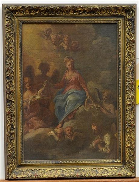 Allegorical Scene With The Virgin Mary Oil Painting by Bartolome Esteban Murillo