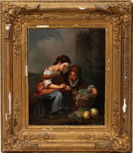 Fruit Sellers Oil Painting by Bartolome Esteban Murillo