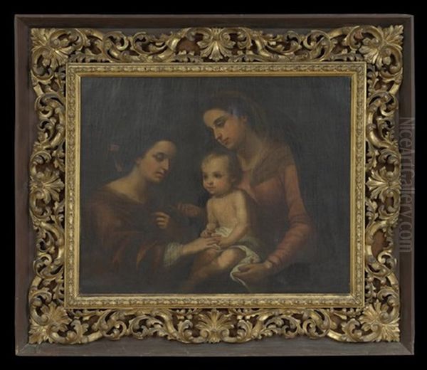 Mystical Betrothal Of St. Catherine Oil Painting by Bartolome Esteban Murillo