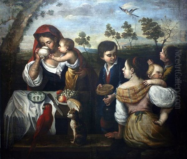 La Merienda Oil Painting by Bartolome Esteban Murillo