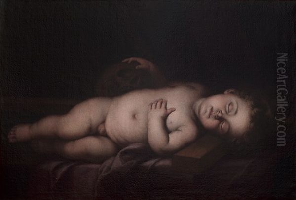 Nino Jesus Dormido Oil Painting by Bartolome Esteban Murillo