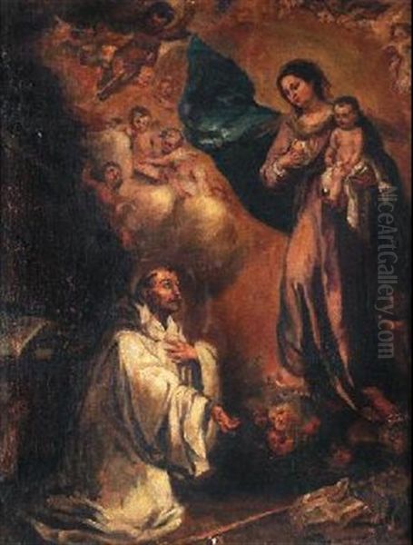 La Vision De San Bernardo Oil Painting by Bartolome Esteban Murillo