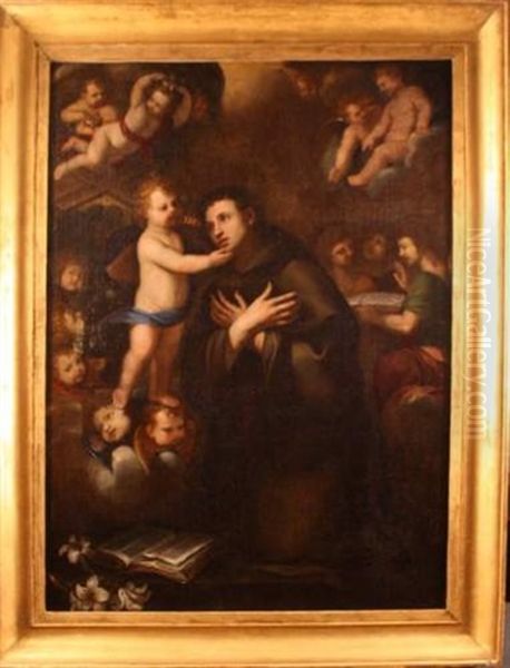 Saint Antoine En Priere Entoure D'anges Oil Painting by Bartolome Esteban Murillo