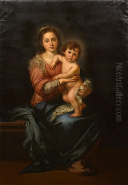 The Madonna And Child (by Guilio Bertoncelli) by Bartolome Esteban Murillo