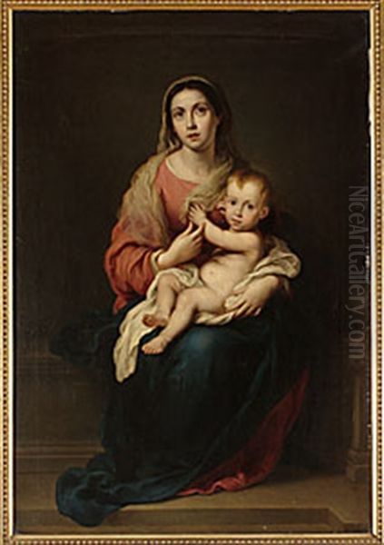 Madonna Med Barn (copy) Oil Painting by Bartolome Esteban Murillo