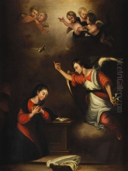 Verkundigung Oil Painting by Bartolome Esteban Murillo