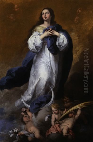 Die Unbefleckte Empfangnis Oil Painting by Bartolome Esteban Murillo