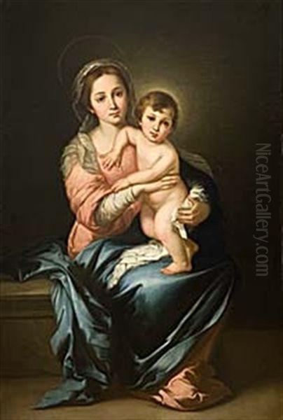 Madonnan Och Barnet Oil Painting by Bartolome Esteban Murillo