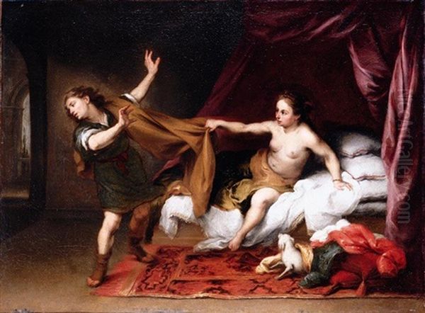 Joseph And Potiphar's Wife Oil Painting by Bartolome Esteban Murillo