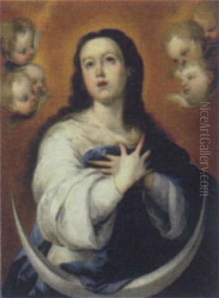 Virgin In Glory Oil Painting by Bartolome Esteban Murillo