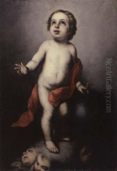 The Infant Christ As The Salvator Mundi by Bartolome Esteban Murillo