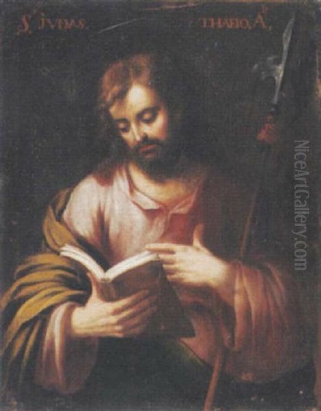 Saint Jude The Apostle Oil Painting by Bartolome Esteban Murillo