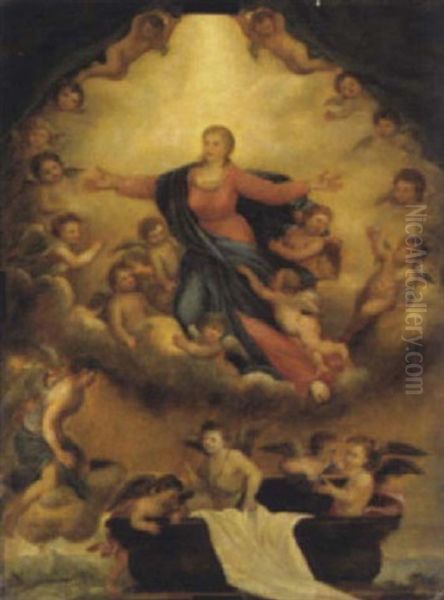 Die Himmelfahrt Mariens Oil Painting by Bartolome Esteban Murillo