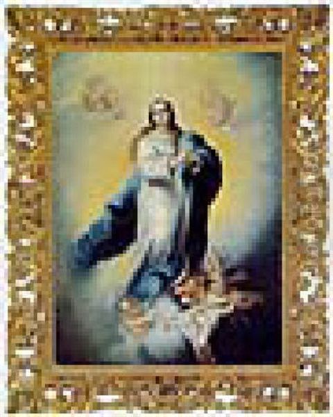 Die Immaculata In Den Wolken Oil Painting by Bartolome Esteban Murillo