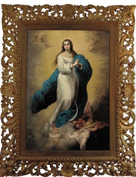 The Immaculate Conception Of The Escorial Oil Painting by Bartolome Esteban Murillo