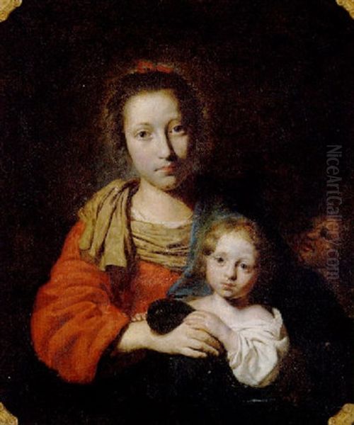 Madonna Med Barnet Oil Painting by Bartolome Esteban Murillo