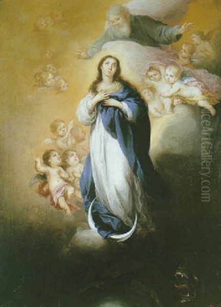 L'immaculee Conception Oil Painting by Bartolome Esteban Murillo