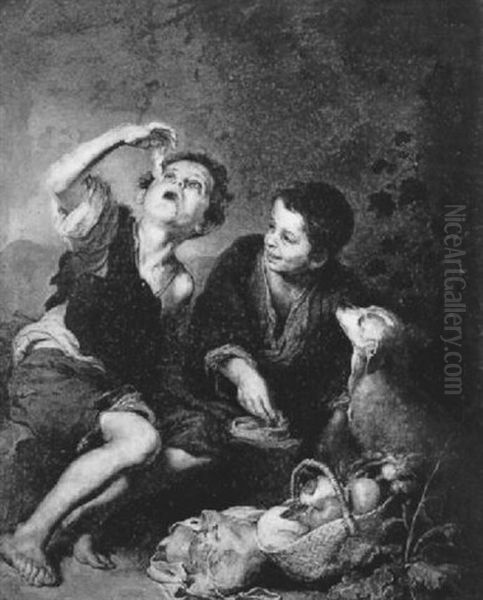 Die Melonenesser Oil Painting by Bartolome Esteban Murillo