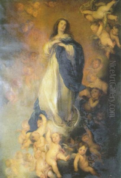 The Immaculate Conception Of The Virgin Oil Painting by Bartolome Esteban Murillo