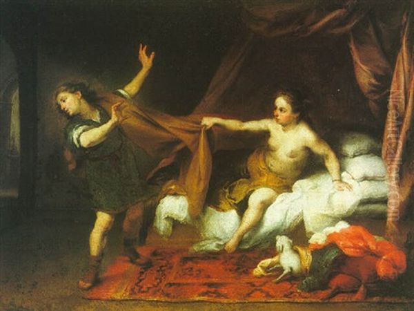 Joseph And Potiphar's Wife Oil Painting by Bartolome Esteban Murillo