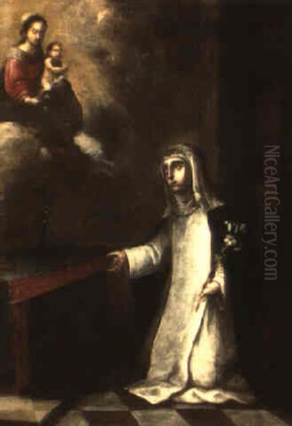 A Kneeling Saint Oil Painting by Bartolome Esteban Murillo