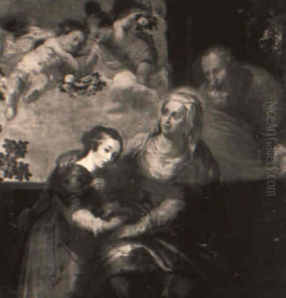 The Education Of The Virgin Oil Painting by Bartolome Esteban Murillo