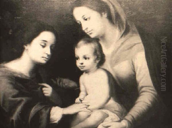 The Mystic Marriage Of St. Catherine Oil Painting by Bartolome Esteban Murillo