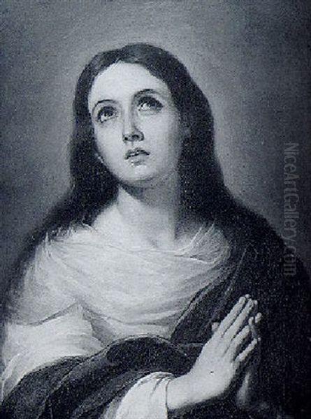 The Madonna Oil Painting by Bartolome Esteban Murillo