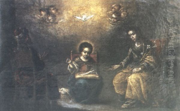 The Girlhood Of The Virgin Oil Painting by Bartolome Esteban Murillo