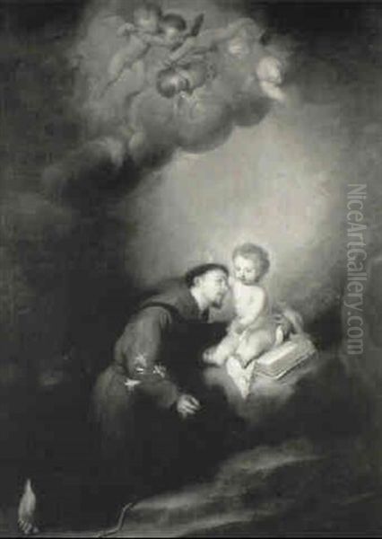 The Vision Of St. Anthony With The Infant Christ by Bartolome Esteban Murillo