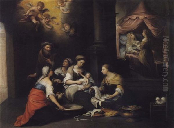 La Naissance De La Vierge Oil Painting by Bartolome Esteban Murillo