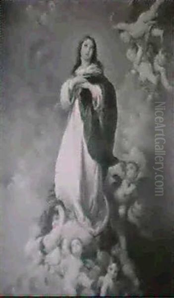 The Assumption Of The Virgin Oil Painting by Bartolome Esteban Murillo