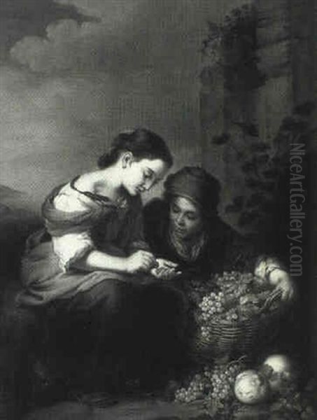 The Fruit Vendor Oil Painting by Bartolome Esteban Murillo