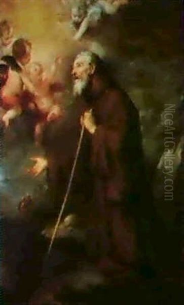 The Vision Of St. Francis Of Paola Oil Painting by Bartolome Esteban Murillo