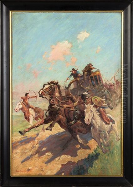 War Paint And Powder Horn Oil Painting by Henry Cruse Murphy