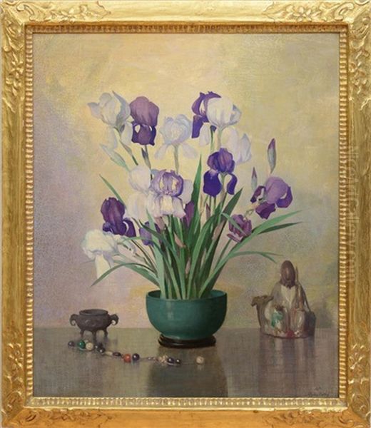 Iris Oil Painting by Hermann Dudley Murphy