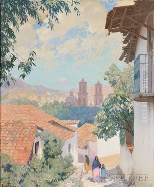 In Taxco Oil Painting by Hermann Dudley Murphy