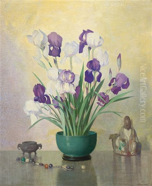 Iris Oil Painting by Hermann Dudley Murphy