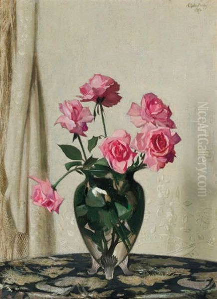 Roses Oil Painting by Hermann Dudley Murphy