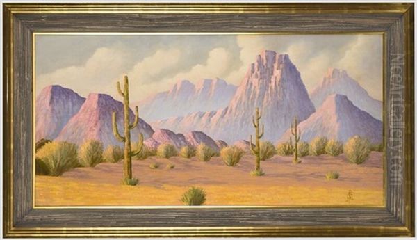 Western Landscape Oil Painting by Hermann Dudley Murphy