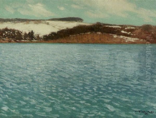 Lake Scene Oil Painting by Hermann Dudley Murphy