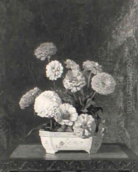 Still Life Of Flowers Oil Painting by Hermann Dudley Murphy