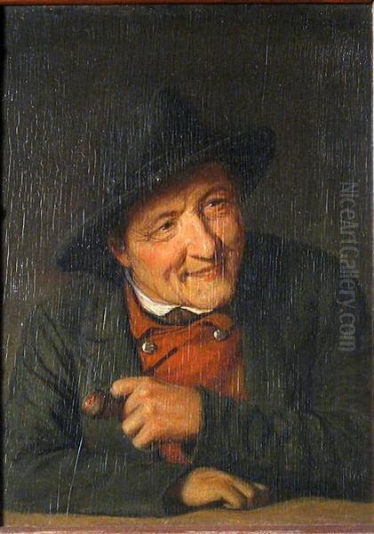 Portrait Of A Gentleman Oil Painting by Alois Binder