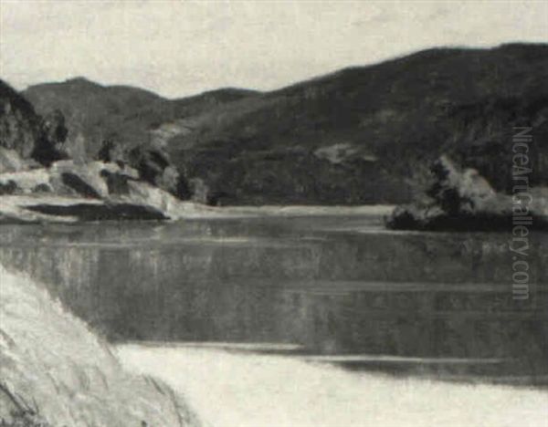 View Of Lake Oil Painting by Hermann Dudley Murphy