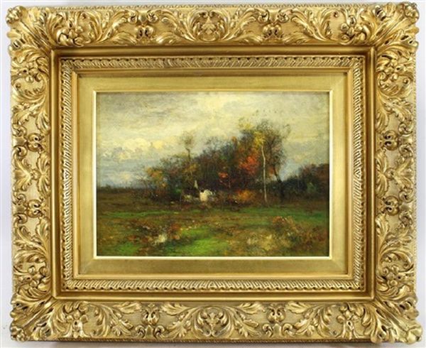 Tonalist Autumnal Landscape Oil Painting by John Francis Murphy